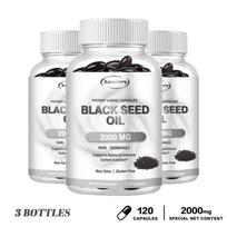 Xemenry Black Seed Oil 2000 mg 120-capsule instant-release softgels - Cold-pressed extraction, boosts immunity. 120*3