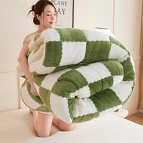 Super storos šiltos žiemos languotos antklodės minkštas dirbtinio avies kašmyro svorinis purus šildantis antklodės užvalkalas antklodė 150x200CM-2.5KG gray