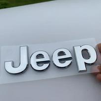 Automobilio priekinio variklio dangčio emblema Šoninė bagažinės emblema JEEP Renegade Grand Cherokee Wrangler JK Compass Commander Patriot Liberty Small (13x4cm) sidabras