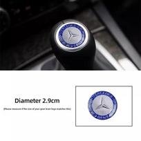 Automobilio pavarų perjungimo svirties rankenėlės emblema Lipdukas Metalinė lipni dekoracija Mercedes Benz AMG W204 W205 W203 W211 W212 W213 W210 W169 mėlyna