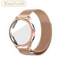 Metalinis dirželis skirtas Samsung Galaxy Watch 4 5 Active 2 40 mm 44 mm apyrankės laikrodžiui 3 4 Klasikiniam Milano magnetinės kilpos pakaitinei apyrankei Watch 5 Pro 45mm auksas/ryškiai rožinė