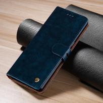 Prabangus knygos odinės piniginės apverčiamas telefono dėklas, skirtas iPhone 15 14 13 12 11 Pro Max X XR XS Max 7 8 15 Plus smūgiams atsparus buferis, minkštas silikoninis dangtelis For iPhone 8 mėlyna
