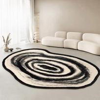 Paprastas modernus netaisyklingo miegamojo svetainės sofa kavos staliukas didelio ploto kilimas neslystantis 100 * 160cm gray