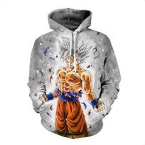 Japonijos anime Dragon Ball Goku Hoodie Fashion Kasdieniai 3D spausdinti gobtuvai Unisex megztiniai su gobtuvu ilgomis rankovėmis L gray