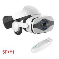 VR Akiniai - Įtraukianti 3D Virtualios Realybės Šalmas išmaniesiems telefonams ir žaidimams VR Glasses+Y1W Gamepad white