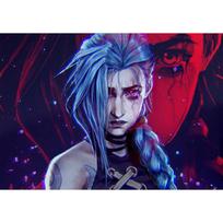 Arcane League of Legends Serialo Plakatas Spausdinys Drobės Meno Paveikslai Namams Svetainei ir Žaidimų Kambariui Sienų Dekoravimas Be Rėmo Tapyba 70cm×100cm NoFrame