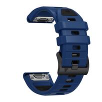 QuickFit 26mm 22mm Fenix8 Juosta Garmin Fenix E 8 47 51mm 7 7X 6 6X 5 5X/Epix GEN 2/Enduro 3 Dvispalvė silikoninė apyrankė 26mm Enduro 3 2 blue