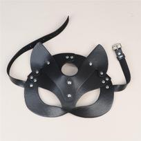 Men Leather Cats Mask Cosplay Anime BDSM Halloween Vegan Mask Sexy Man Rave Party Punk Fetish Steampunk Masquerade Carnival balta