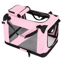 Portable Pet Tent: Multi-Use Cat Nest, Dog Cage, Dog Bed, Car Carrier, and Maternity Room 50x35x35 cm rožinė