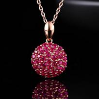 Lighting Color-Changing Corundum Set, High Carbon Diamond Ring, Flower Pendant, Necklace, Sun Flower Colored Treasure Stud Earrings, Women brown