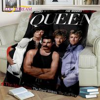 Karalienė-Roko Grupė 3D Freddie Mercury Antklodė, Minkšta Dekoratyvinė Antklodė Namams Miegamajam Lovai Sofai Piknikui Kelionei Biurui Dangalas Vaikams 75x90cm