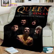 Karalienė-Roko Grupė 3D Freddie Mercury Antklodė, Minkšta Dekoratyvinė Antklodė Namams Miegamajam Lovai Sofai Piknikui Kelionei Biurui Dangalas Vaikams 100x150cm