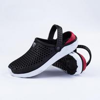 Unisex Fashion Beach klumpės storapadės šlepetės, vandeniui atsparios neslystančios basutės, šlepetės moterims, vyrams 39 juoda