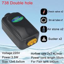 SOBO Silent Aquarium Oxygen Air Pump Fish Tank Adjustable Air Volume High Power Oxygenator Air Compressor Aerator 220v black