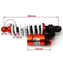 Universalus 11  260/280mm pneumatinis amortizatorius galinei pakabai, tinkamas 125cc 150cc 200cc Kinijos Bull ATV Kart Motociklų dalys 280mm black