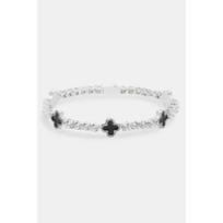Juodas motyvo teniso apyrankė 5mm Dovana vyrams white