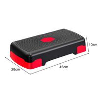 Fitness Pedals with Base Mini Body Building Stepper Adjustable Non-slip Stable 200KG Load-bearing Home Gym Training Equipment black