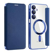 Apverčiamas magnetinis odinis dėklas, skirtas Samsung Galaxy A56 A55 A36 A35 A26 A15 A16 A05 A06, belaidžio įkrovimo, permatomu kortelės laikikliu, Funda For Galaxy A35 5G
