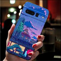 Phone Case For Google Pixel 10 Pro XL 9 Pro XL 8 7 6 Pro 9A 8A 7A 6A Pixel 8 7 6 5 Japan Korea City Breaks Travel  Art Google Pixel 5 blue