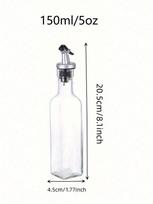 1 vnt. Aliejaus dozatoriai, Stiklinis alyvuogių aliejaus butelis, Sojų padažo ir acto dozatorius, Virtuvės įrankiai, Virtuvės reikmenys 1pc 5oz/150ml įvairiaspalvis