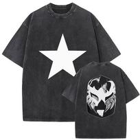 Vyriški marškinėliai Mados reperis Kanye West YE Turas Retro skalauti marškinėliai Unisex Hip Hop Gotikinė mada gryna medvilnė Streetwear L black