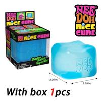 Geriausiai parduodamas Schylling Needoh Nice Cube Streso mažinimo jutimo žaislas ADHD dėmesiui ir nerimui Mažas minkštas stalo įrankis Fidget Tool Unisex šviesiai žalios spalvos