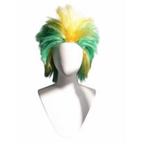Red White Green Tricolor Mohawk Rock Spiky Wig Fluffy Upward Dynamic Layered Synthetic Party Cosplay gray