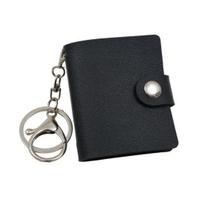 Mini Leather Photo Album Keychain with Lobster Clasp, PU Material, Ideal for Storing ID Photos, Polaroids & Collectible Cards, Cute & Portable B juoda