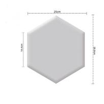 1PC Hexagon Adhesive Bed Headboard Nordic Style Room Decor Head Board Wall Panel šviesiai pilka spalva