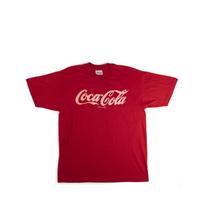 Vintage 1990's Coca Cola Puff Print Tee Shirt M red