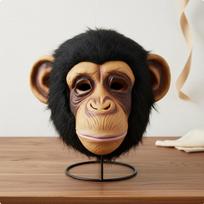 Visos galvos gyvūno galvos apdangalas suaugusiems Lateksinis kostiumas Šventės reikmenys suaugusiems, Helovinas, Monkey Mask black