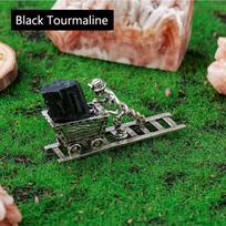 1pc Natural Crystal Raw Stone Orbit Miner Ornament Fun Ore Specimen Home Study Desktop Decoration Holiday Gift (as the picture,1pc) brown