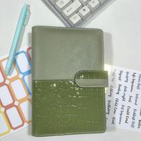 A5 A6 Notebook Binder 6Rings Spiral Business Office Planner Agenda Budget Binder Macaron Color PU Leather Cover Binder (Brown,A6&13*19*21mm) ruda