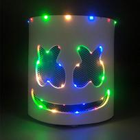 LED DJ Marshmello Kaukė Helovino Kalėdinio vakarėlio Vakarinė Kaukė-kaukė Šviečianti Kaukė Cosplay Dekoracija PASIDARYK pats Marshmallow Galvos apdangalas
