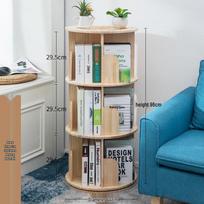 360° besisukanti vaikų knygų lentyna: Stovintis ant grindų, stalinis pušies medienos laikymo stovas Rotating Bookshelf