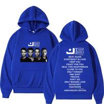 Jls Britų Pop Klasikinio Roko Grupės Tour Prekės Džemperis su Gobtuvu Vyriški Drabužiai Retro Yra Didesnio Dydžio Ilgomis Rankovėmis Palaidinė Gotikinis Laisvas Džemperis su Gobtuvu XL mėlyna