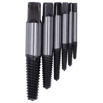 6Pcs Screw Extractor Efficient Fast Carbon Steel Lightweight Portable Screw Removal Tool for Broken Screw gray