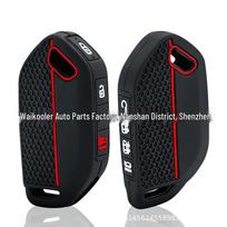 Kia Key Silicone Cover: Fits K5, EV5, EV9, Sorento, Carnival, Morning (7-9 Key Remote) black