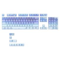 115 Key Clear PC Keycaps Printed Dye-sublimation Keycap Set For Color Mechanical Keyboards Full Set white