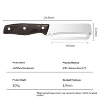 Versatile 3-in-1 Peeling Knife with Serrated Blade Handle and Built-in Bottle Opener for Kitchen Use A