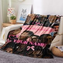 1PC Custom Name THE ROOKIE TV SHOW Patterned Flannel Blanket Suitable For All Seasons for Home Decor Warmth and Comfort Gifts Holiday Present_xia 80cm x 120cm gray
