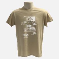 Fotografo marškinėliai su vintage fotoaparato dizainu 100% ekologiškos medvilnės marškinėliai Unisex T-shirt S beige