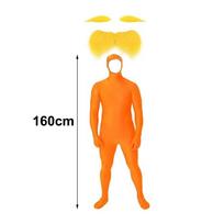 Geltonas ūsas ir antakiai Nematomas pilno kūno kostiumas Spandex kombinezonas Kostiumas suaugusiems Vaikams Adult 160cm orange
