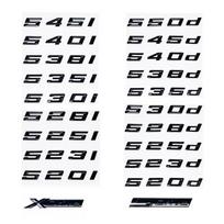 3D Glossy Black ABS Emblem for BMW 5 Series E39 E60 E61 F10 F11 G30 520i 523i 525d 530d 530e 535d 540d 545e Trunk Logo Sticker al2 XDrive black