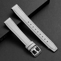 Itin plona odinė laikrodžio apyrankė Silikoninė riešo juosta Minkšta odinė apyrankė Greito atsegimo universali laikrodžio apyrankė 10mm 12mm 14mm 16mm 12mm pilka