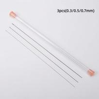 Stainless Steel Beading Needles Fine Sharp Tip Easy Thread for DIY Jewelry Making Necklace Beading Craft Beginners 3pcs beige