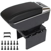 Universal Car Armrest with Mounting Kit juoda