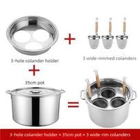 Stainless Steel Spicy Hot Pot Lo Mein Bucket Commercial Soup Pot Boiling Noodle Sifter Lo Mein Rack Partition Bucket