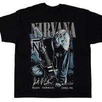 Nirvana marškinėliai Kurtas Cobainas Roko Koncerto Turo Vntg Grafinis Dizainas Marškinėliai XXXXL gray
