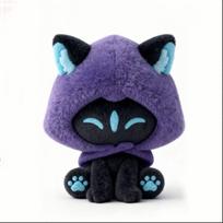 Animacinis Šešėlinis Katukas Sėdintis Animacinis Mielas Valorant Pliušinis Ornamentas Omen Lėlė Papildoma Dovana black